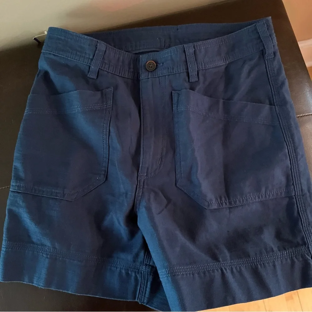 NWT Patagonia 100% Organic Cotton Slub Shorts, 5 inch in Stone Blue, Size 6 - Picture 9 of 13